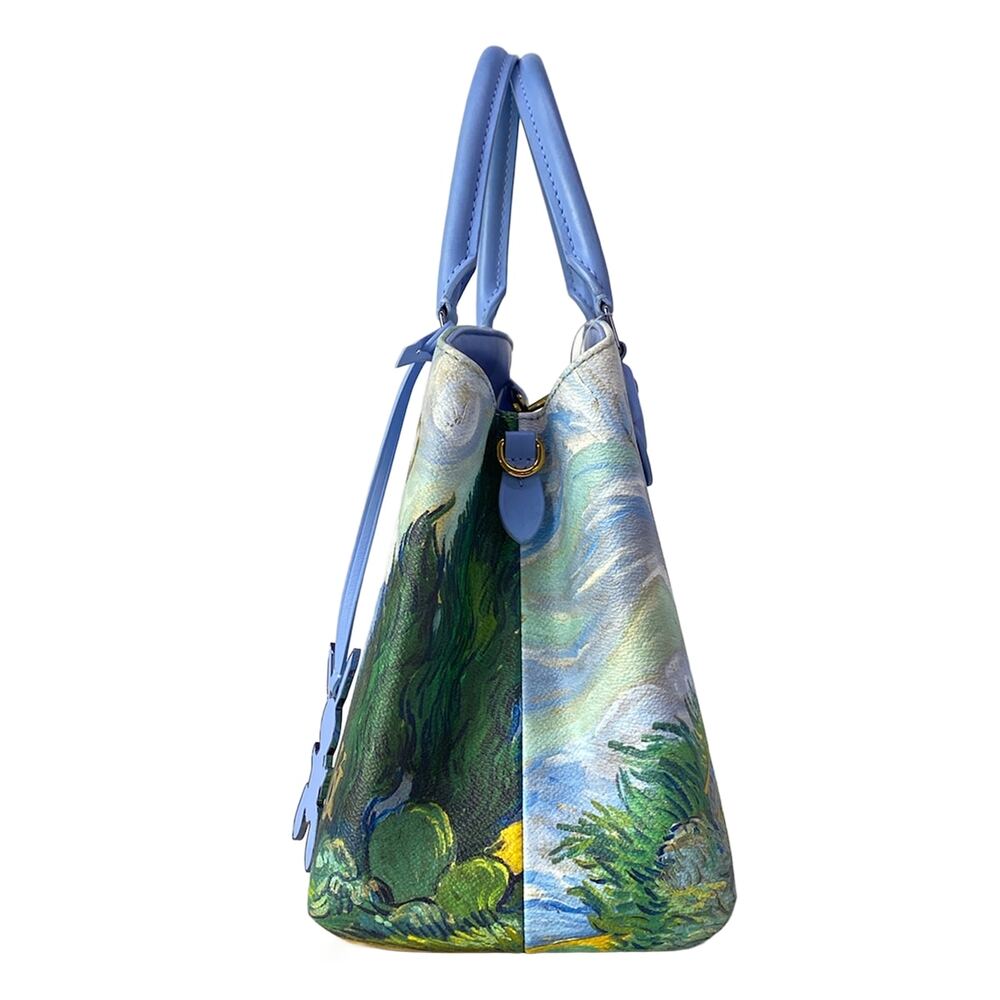 Louis Vuitton Montaigne MM Masters Collection Handbag M43378 Light Blue Green - Picture 4 of 16